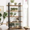 Songmics Knygų lentyna, 105x33,5x177,5 cm, ruda, juoda