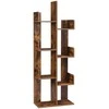 Songmics Knygų lentyna, 50x25x140 cm, ruda