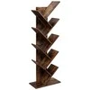 Songmics Knygų lentyna, 50x25x141.5 cm, ruda
