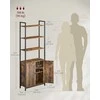 Songmics Knygų lentyna, 60x24x159,5 cm, ruda ir juoda
