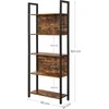 Songmics Knygų lentyna, 62x24x165 cm, Ruda, Juoda