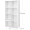 Songmics Knygų lentyna, 65.7x30x130 cm, balta