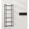 Songmics Knygų lentyna, 66x30x186 cm, juoda