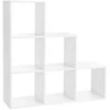 Songmics Knygų lentyna, 97,5x97,5x29 cm, balta