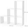 Songmics Knygų lentyna, 97,5x97,5x29 cm, balta