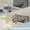 Songmics VASAGLE knygų lentyna 5 lygiai, stovinti lentyna medžio formos, kampinė lentyna, taupanti vietą