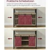 Songmics Komoda, 100x33x80 cm, turkio ruda ir juoda