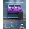 Songmics Kompiuterio stalas, 135x55x89 cm, juodas