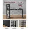 Songmics Kompiuterio stalas, 137.2x60x118.7 cm, juodas