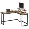 Songmics Kompiuterio stalas, 140x130x92.2 cm, rudas