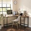 Songmics Kompiuterio stalas, 140x130x92.2 cm, rudas