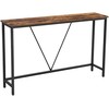 Songmics Konsolinis stalas, 120x23x74 cm, Rudos ir juodos spalvos