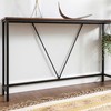 Songmics Konsolinis stalas, 120x23x74 cm, Rudos ir juodos spalvos