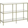 Songmics Konsolinis stalas, 100x30x73 cm, auksinis
