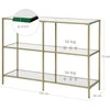 Songmics Konsolinis stalas, 100x30x73 cm, auksinis