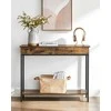 Songmics Konsolinis stalas, 100x30x80 cm, rudas, juodas