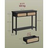 Songmics Konsolinis stalas, 100x30x80 cm, juodas