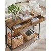 Songmics Konsolinis stalas, 100x30x80 cm, rudas, juodas