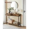 Songmics Konsolinis stalas, 100x30x80 cm, rudas, juodas