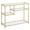 Songmics Konsolinis stalas, 100x35x80 cm, auksinis