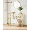 Songmics Konsolinis stalas, 100x35x80 cm, auksinis