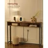 Songmics Konsolinis stalas, 25x120x81.1 cm, ruda ir juoda