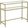 Songmics Konsolinis staliukas, 100x35x80 cm, auksinis