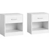Songmics Naktinis staliukas, 45x35x58,3 cm, balta