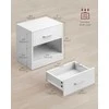 Songmics Naktinis staliukas, 45x35x58,3 cm, balta