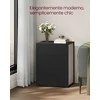 Songmics Naktinis staliukas, 45x35x58.7 cm, juoda ir smėlio spalvos
