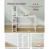 Songmics Rašomasis stalas 120x60x120,1 cm baltas