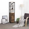 Songmics Sandėliavimo spintelė, 37x30x164 cm, ruda, juoda