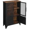 Songmics Sandėliavimo spintelė, 70x33x100 cm, Ruda, Juoda