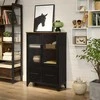 Songmics Sandėliavimo spintelė, 70x33x100 cm, Ruda, Juoda
