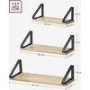Songmics Sieninių lentynų komplektas, 30x12x10 cm, ąžuolas, juoda