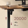Songmics Stalas su reguliuojamu aukščiu, L formos elektrinis kampinis stalas, 140x160 cm, rudas ir juodas