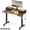 Songmics Stalinis stalas, 120x60x72-120 cm, rudas