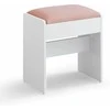Songmics Tualetinio staliuko taburetė, 45x28.6x49.5 cm, balta, rožinė