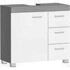 Songmics Tualetinis spintelė, 70x30x64 cm, balta-pilka