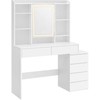 Songmics Tualetinis staliukas, 117,5x40x145 cm, balta