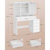 Songmics Tualetinis staliukas, 117,5x40x145 cm, balta