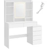 Songmics Tualetinis staliukas, 117,5x40x145 cm, balta