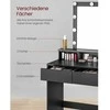 Songmics Tualetinis staliukas, 80x40x145 cm, juodas
