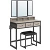 Songmics Tualetinis staliukas, 90x40x140.8 cm, juodas