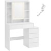 Songmics Tualetinis staliukas, 97.5x40x145 cm, balta