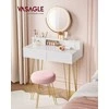 Songmics Vasagle Tualetinis staliukas su taburete ir apšvietimu 40 x 80 x 134,8 cm