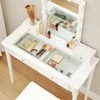 Songmics Tualetinis staliukas su komplektu, 90x40x134 cm, balta