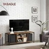 Songmics TV staliukas, 120x40x50 cm, rudas ir juodas