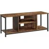 Songmics TV staliukas, 120x40x50 cm, rudas ir juodas