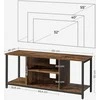Songmics TV staliukas, 120x40x50 cm, rudas ir juodas